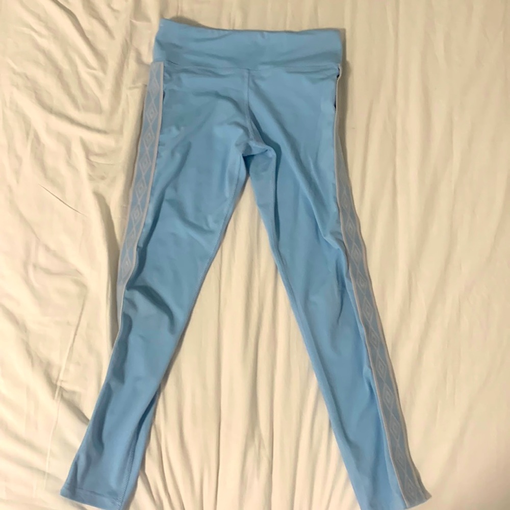 These pants are light and are from Umbro and are size 10/12 in girls.